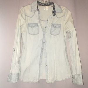Light jean button down